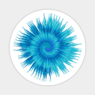 Blue & Turquoise Tie-Dye: Vibrant Design Magnet